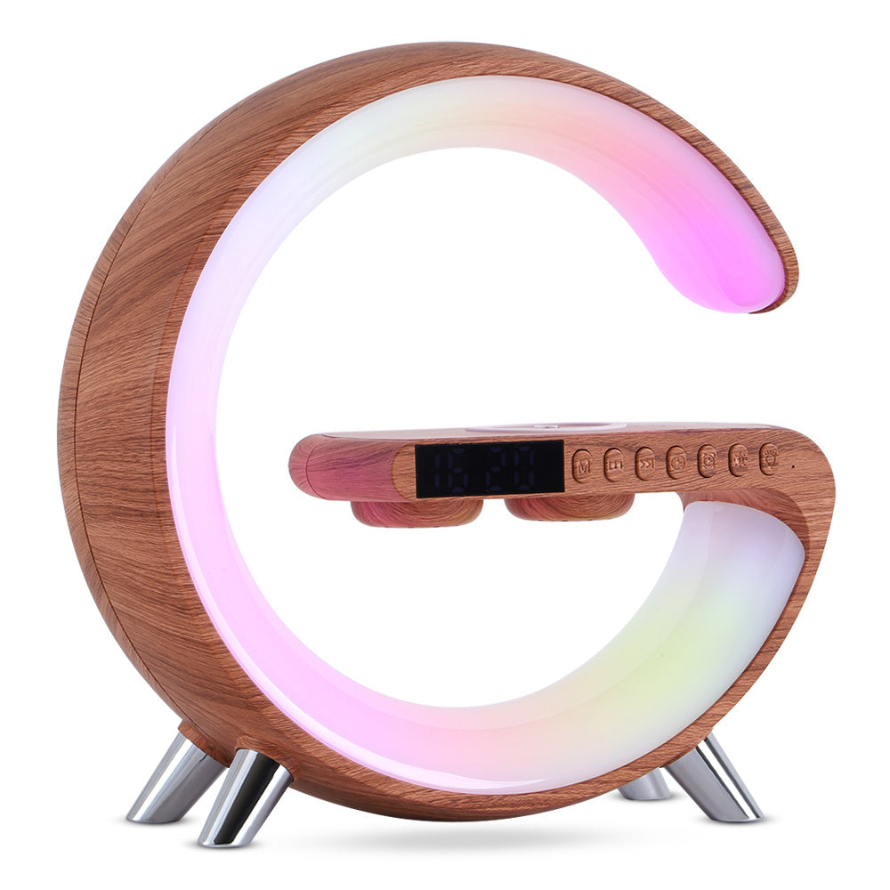 AuraGlow™ New Intelligent G Shaped LED Lamp Bluetooth Speaker Wireless Charger