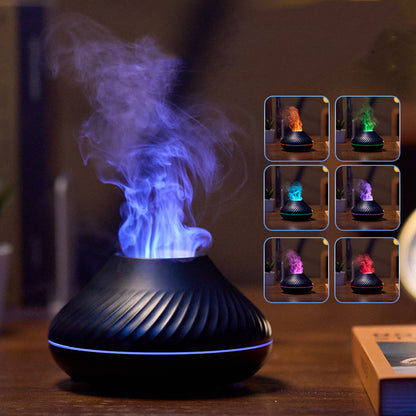 AuraGlow™ RGB Flame Fire Volcano Aroma Diffuser & Humidifier Multi